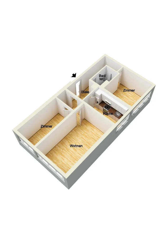 3 Zimmer Wohnung mit 65 m² in Rostock – Bild 7