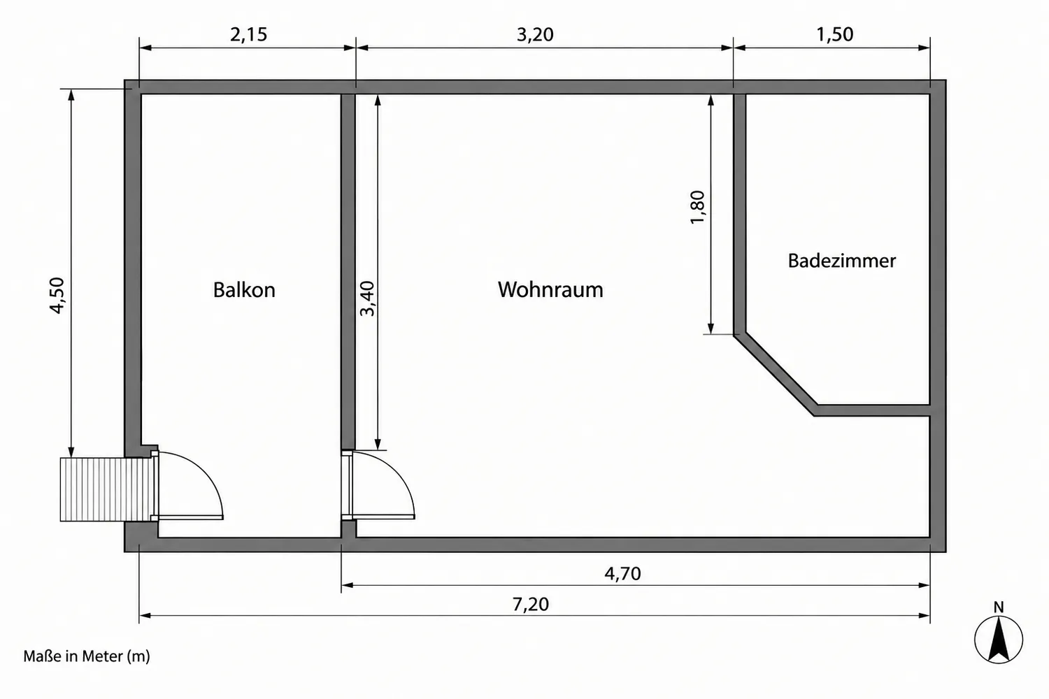 1 Zimmer Wohnung mit 22 m² in Freiburg im Breisgau – Bild 2