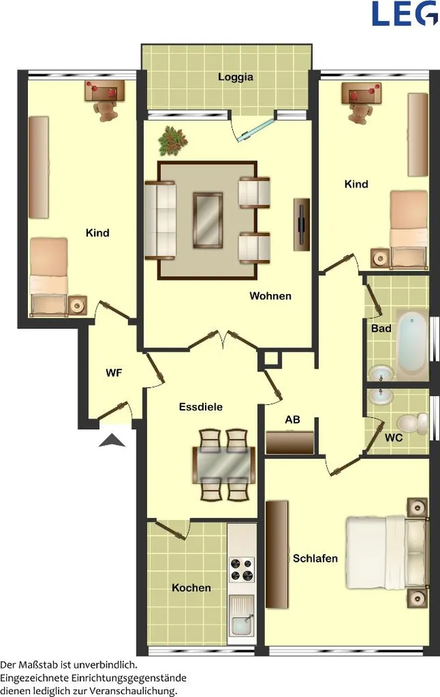 4 Zimmer Wohnung mit 90 m² in Münster – Bild 3