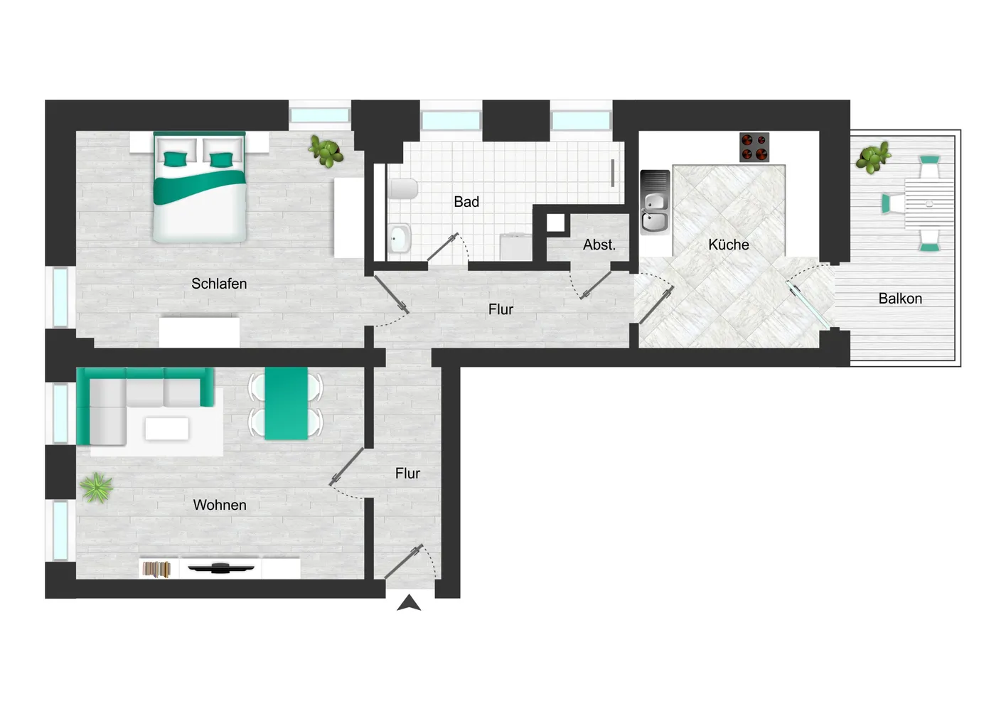 2 Zimmer Wohnung mit 64 m² in Chemnitz – Bild 9