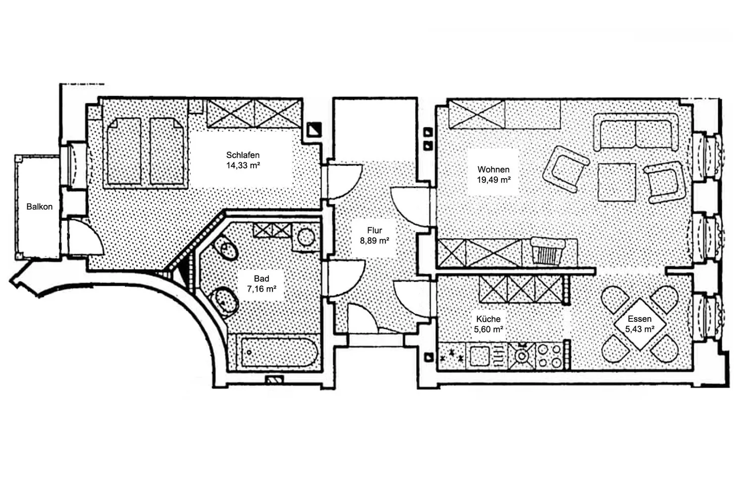 2 room apartment with 62 m² in Dresden – Photo 4