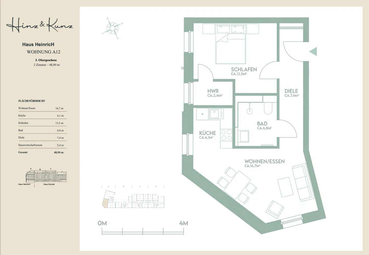2 room apartment with 49 m² in Düsseldorf – Photo 8