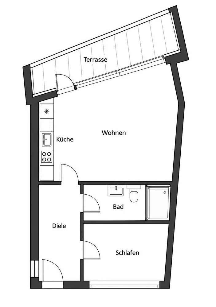 1 room apartment with 51 m² in Berlin – Photo 4