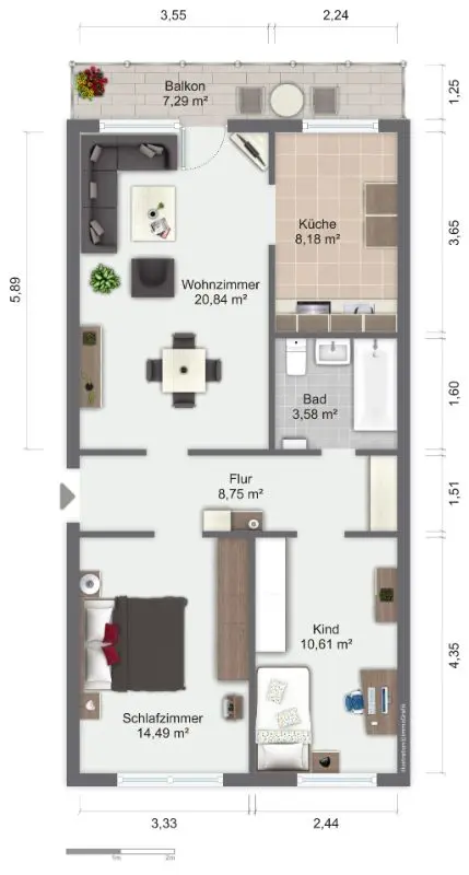 3 Zimmer Wohnung mit 70 m² in Görlitz – Bild 3