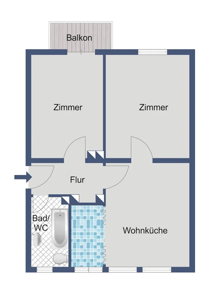 2 Zimmer Wohnung mit 50 m² in Kassel – Bild 4