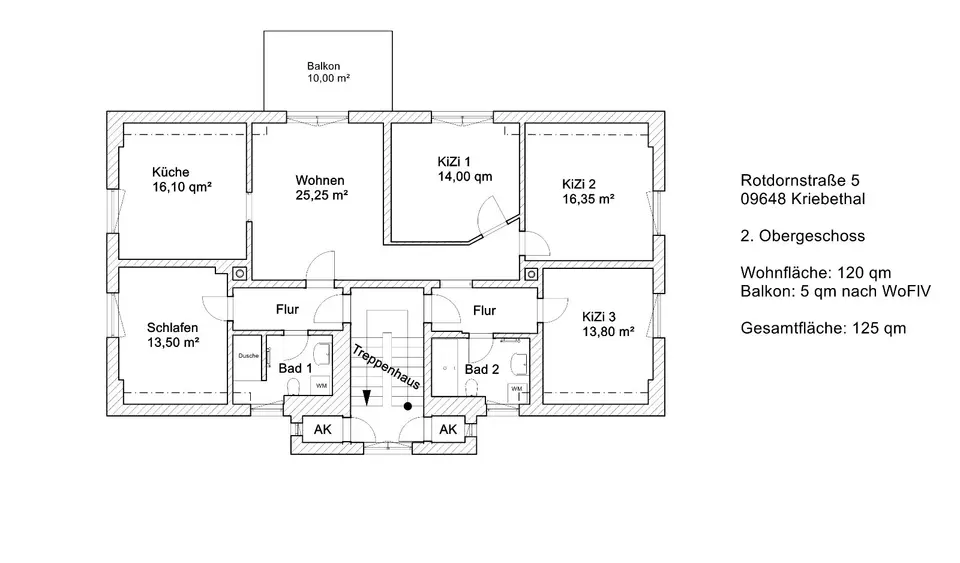 5 Zimmer Wohnung mit 125 m² in Mittweida – Bild 8