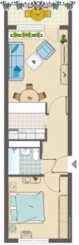 2 Zimmer Wohnung mit 44 m² in Erfurt – Bild 3