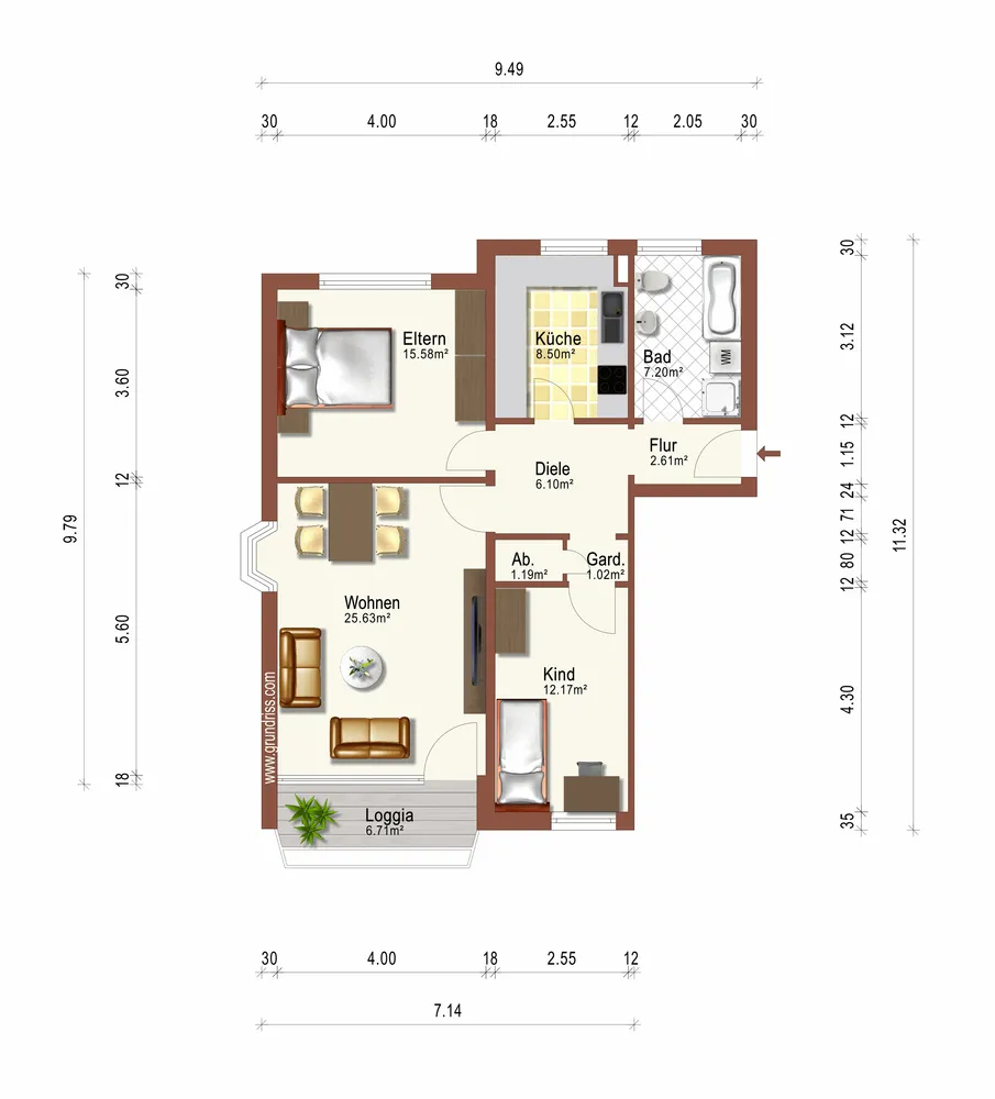 3 Zimmer Wohnung mit 85 m² in Hannover – Bild 1