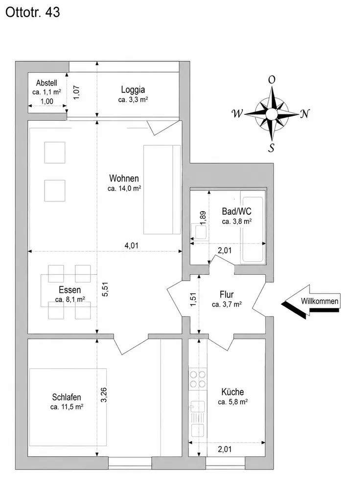 2 Zimmer Wohnung mit 50 m² in Duisburg – Bild 9