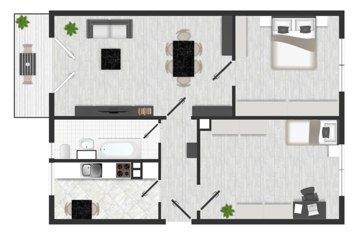 3 Zimmer Wohnung mit 66 m² in Dresden – Bild 2