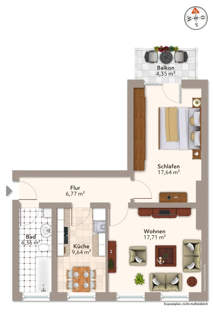 2 Zimmer Wohnung mit 63 m² in Magdeburg – Bild 12