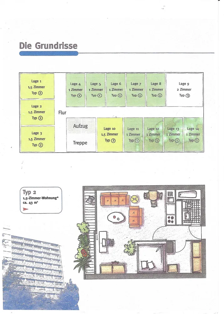 1 Zimmer Wohnung mit 33 m² in Hamburg – Bild 2