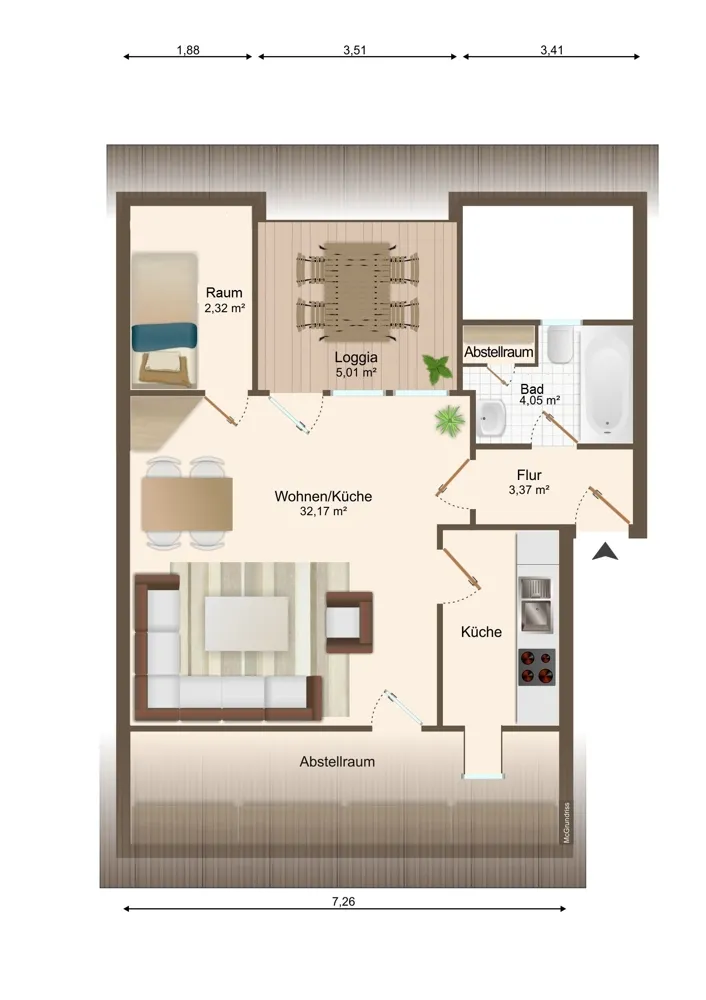 2 Zimmer Wohnung mit 47 m² in Bielefeld – Bild 12