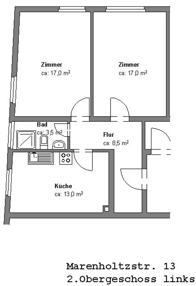 2 Zimmer Wohnung mit 61 m² in Braunschweig – Bild 1