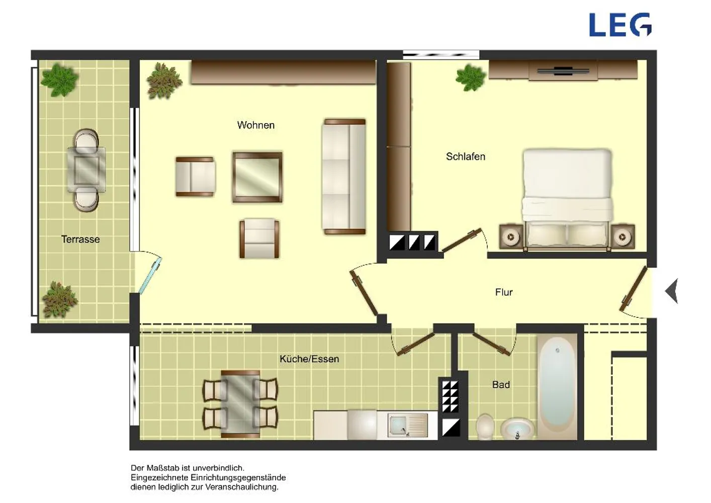 3 Zimmer Wohnung mit 60 m² in Duisburg – Bild 2