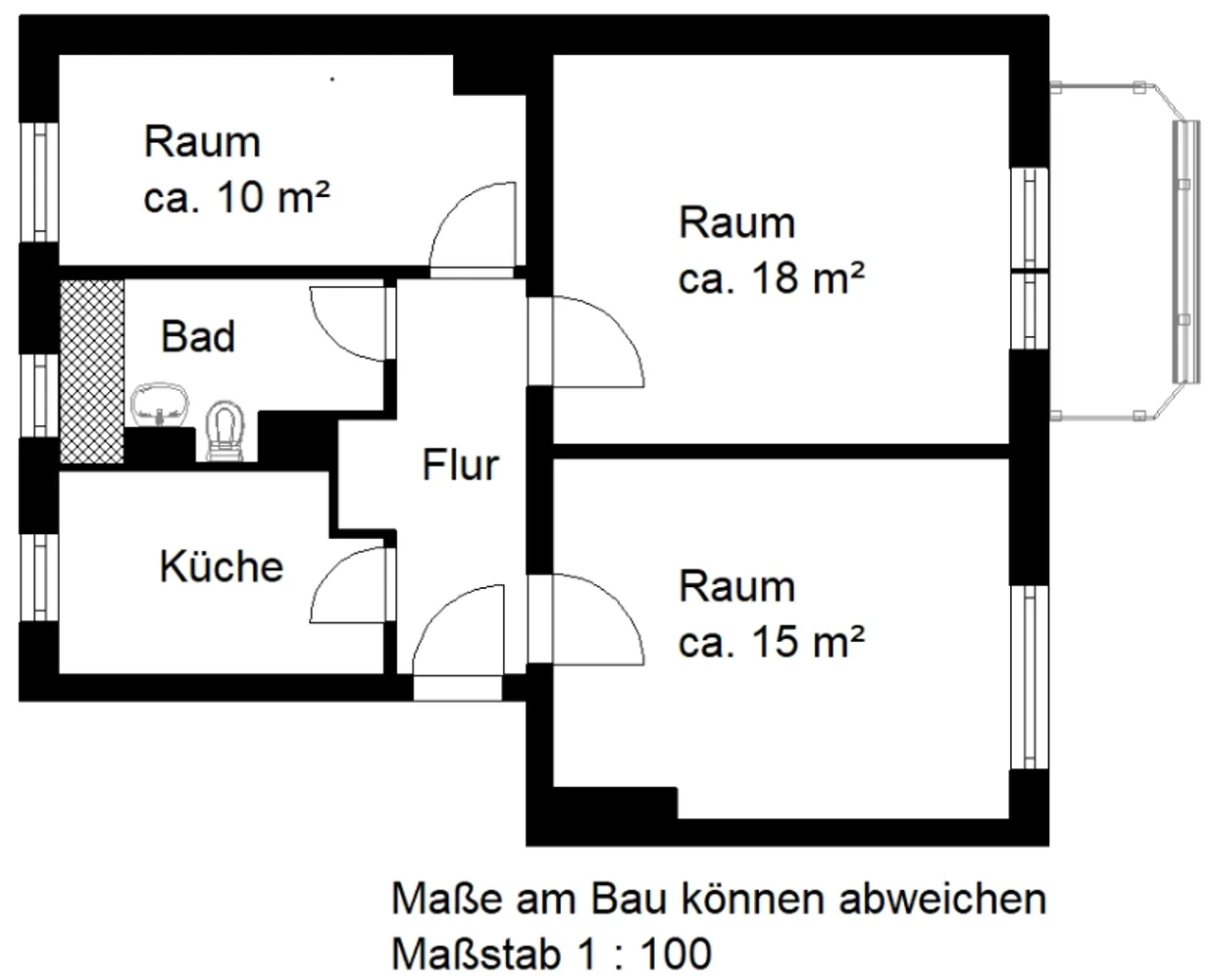 3 Zimmer Wohnung mit 58 m² in Halle (Saale) – Bild 10