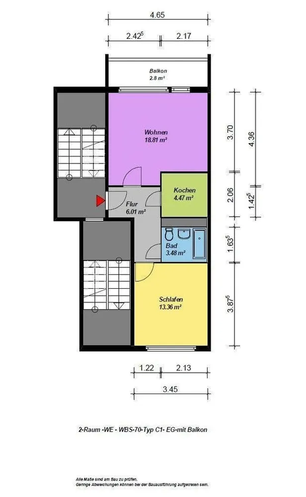 2 room apartment with 48 m² in Neubrandenburg – Photo 7