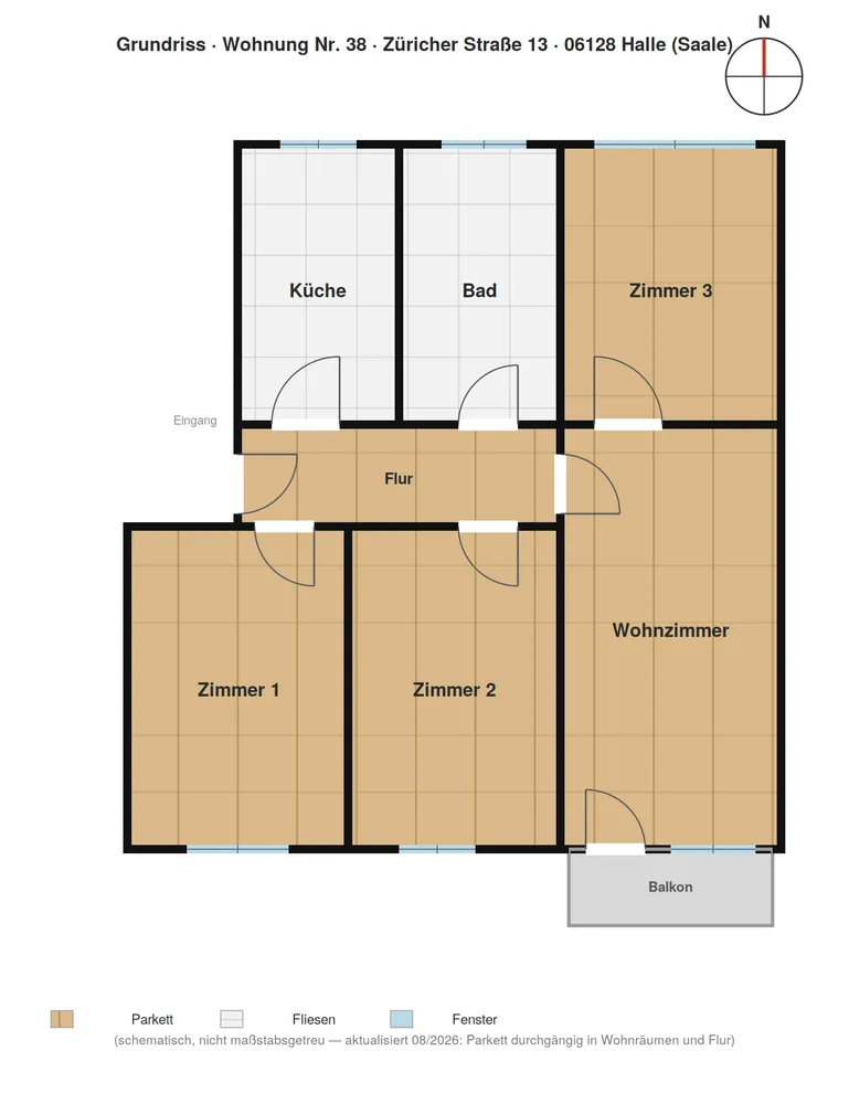 4 Zimmer Wohnung mit 72 m² in Halle (Saale) – Bild 2