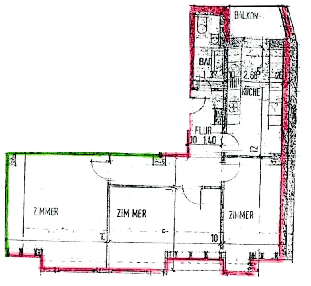 3 Zimmer Wohnung mit 80 m² in Mannheim – Bild 12