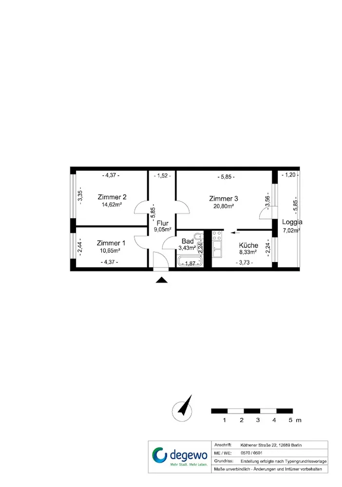 3 room apartment with 69 m² in Berlin – Photo 9