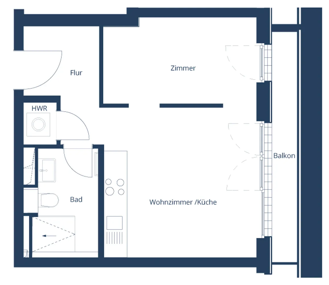 2 room apartment with 37 m² in Berlin – Photo 9
