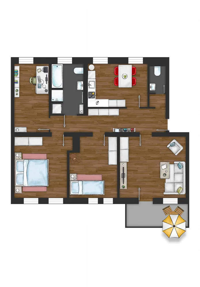 4 Zimmer Wohnung mit 95 m² in Plauen – Bild 2