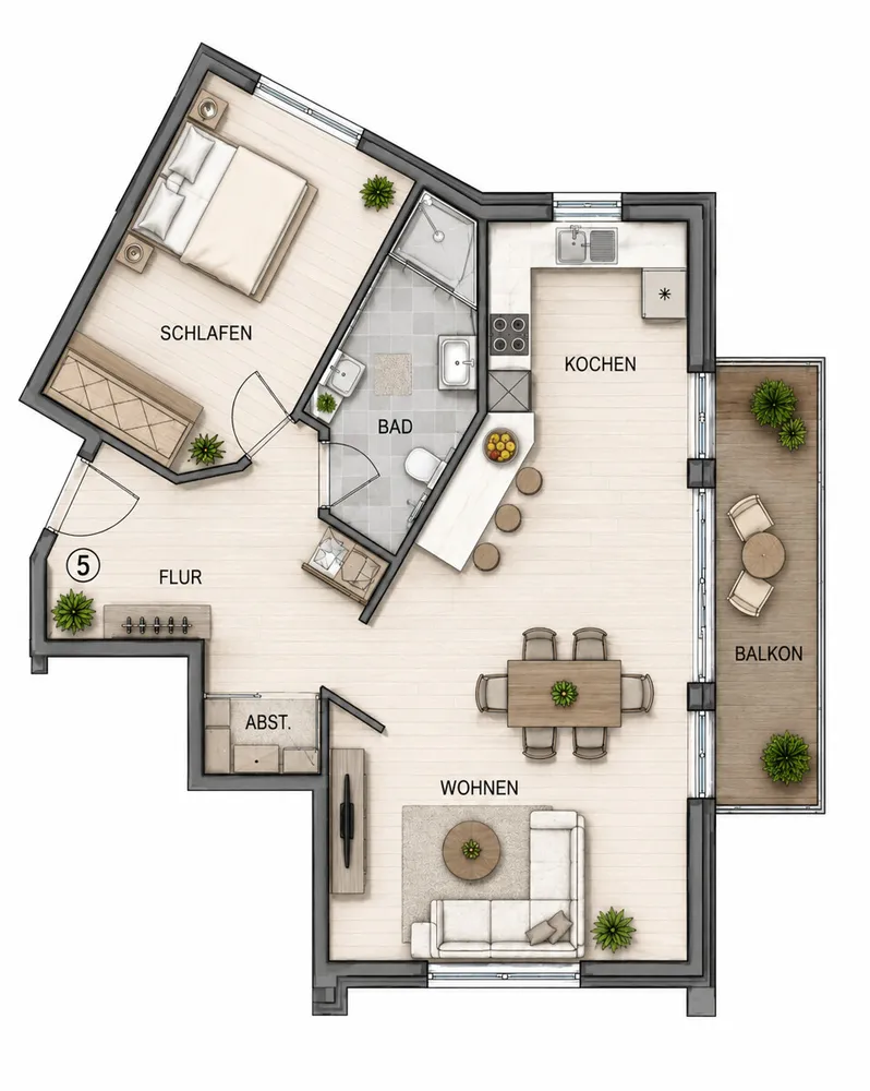2 Zimmer Wohnung mit 70 m² in Bremen – Bild 12