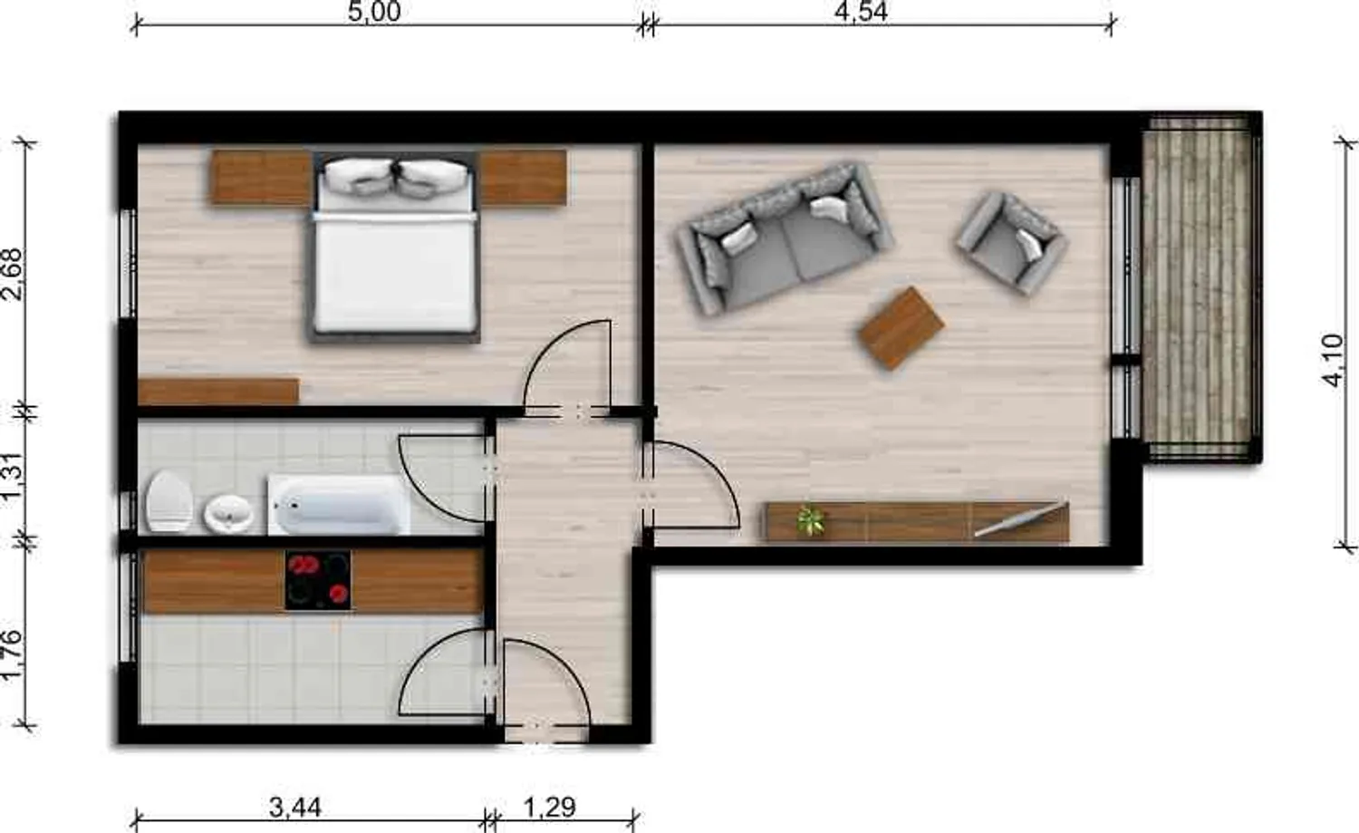 2 Zimmer Wohnung mit 49 m² in Hoyerswerda – Bild 1
