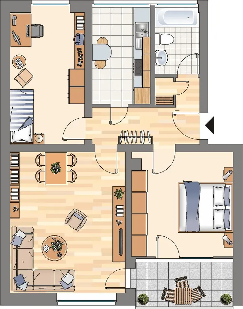 3 Zimmer Wohnung mit 69 m² in Dortmund – Bild 2