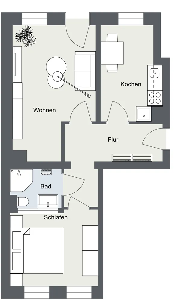 2 Zimmer Wohnung mit 48 m² in Leipzig – Bild 7