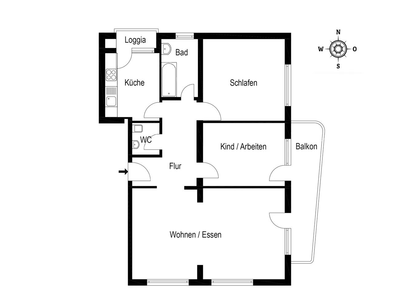 4 Zimmer Wohnung mit 88 m² in Stuttgart – Bild 2