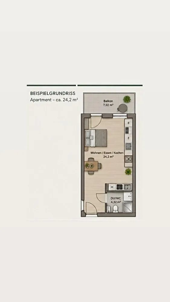 1 Zimmer Wohnung mit 31 m² in Weiden in der Oberpfalz – Bild 4