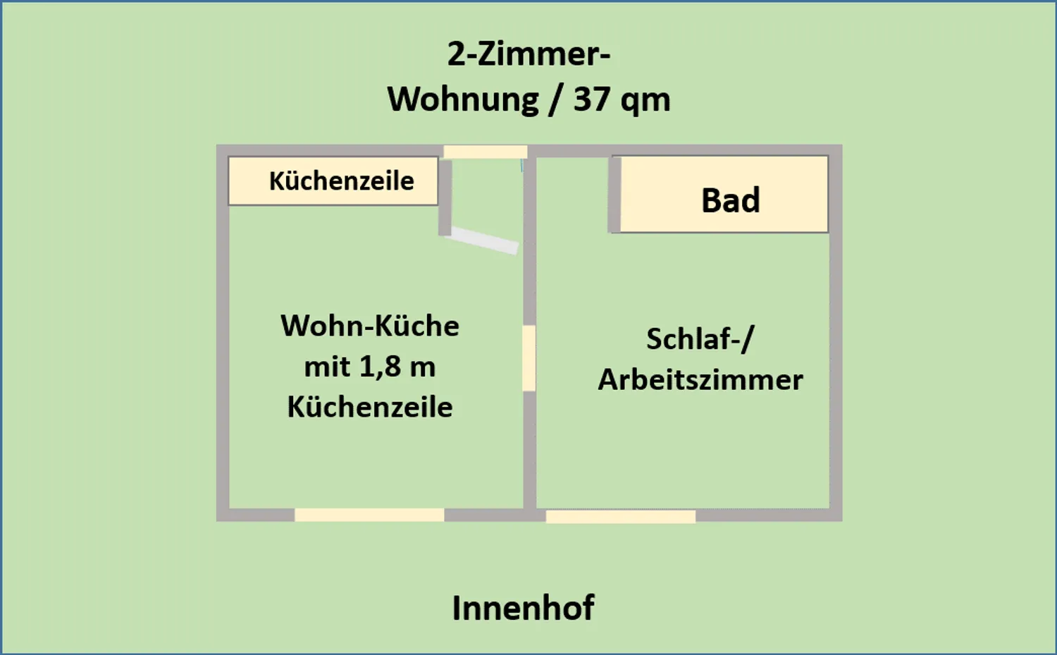 2 Zimmer Wohnung mit 37 m² in Gießen – Bild 5