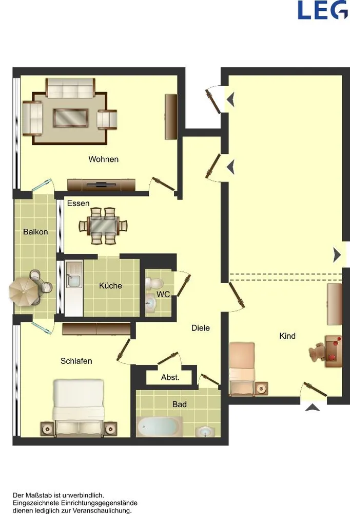 4 Zimmer Wohnung mit 84 m² in Hamm – Bild 2