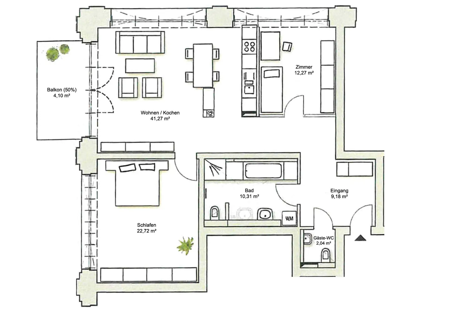 3 room apartment with 102 m² in Dresden – Photo 2