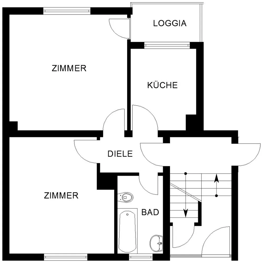 2 Zimmer Wohnung mit 48 m² in Bochum – Bild 3