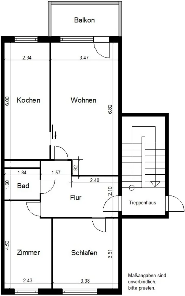 3 Zimmer Wohnung mit 74 m² in Nordhausen – Bild 2