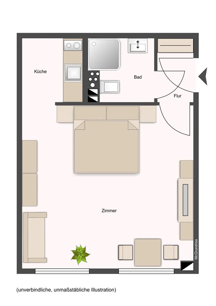 1 Zimmer Wohnung mit 23 m² in Stuttgart – Bild 7