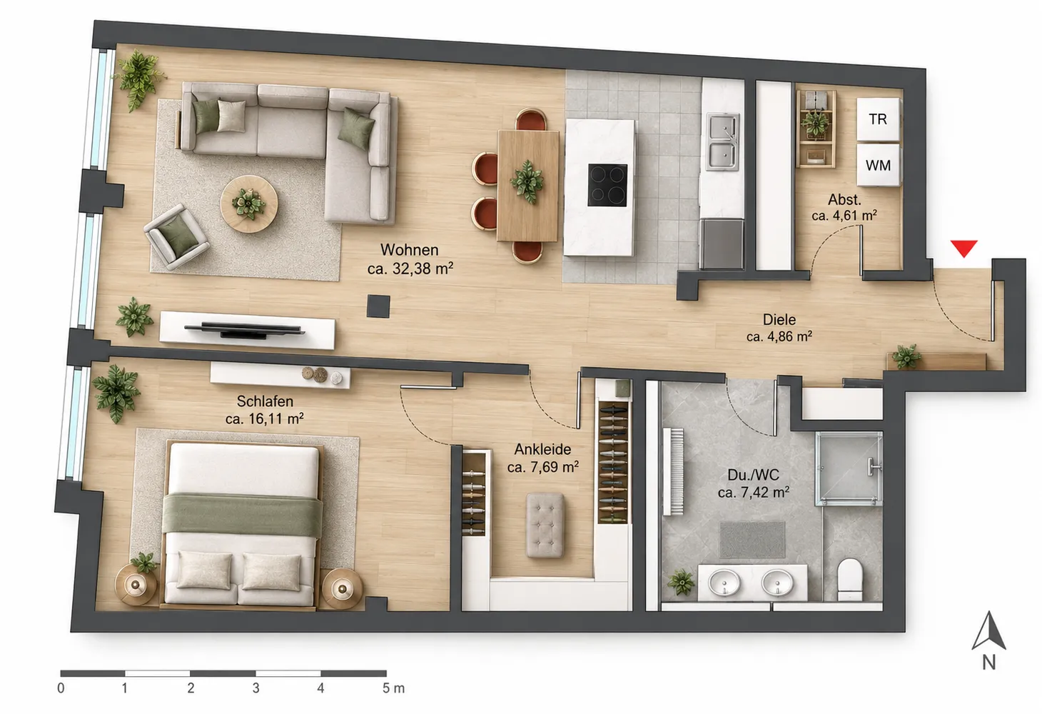 2 Zimmer Wohnung mit 73 m² in Augsburg – Bild 2