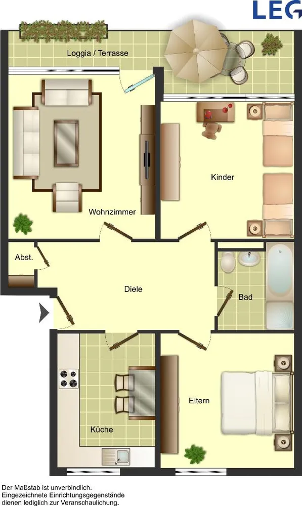 3 Zimmer Wohnung mit 76 m² in Münster – Bild 5