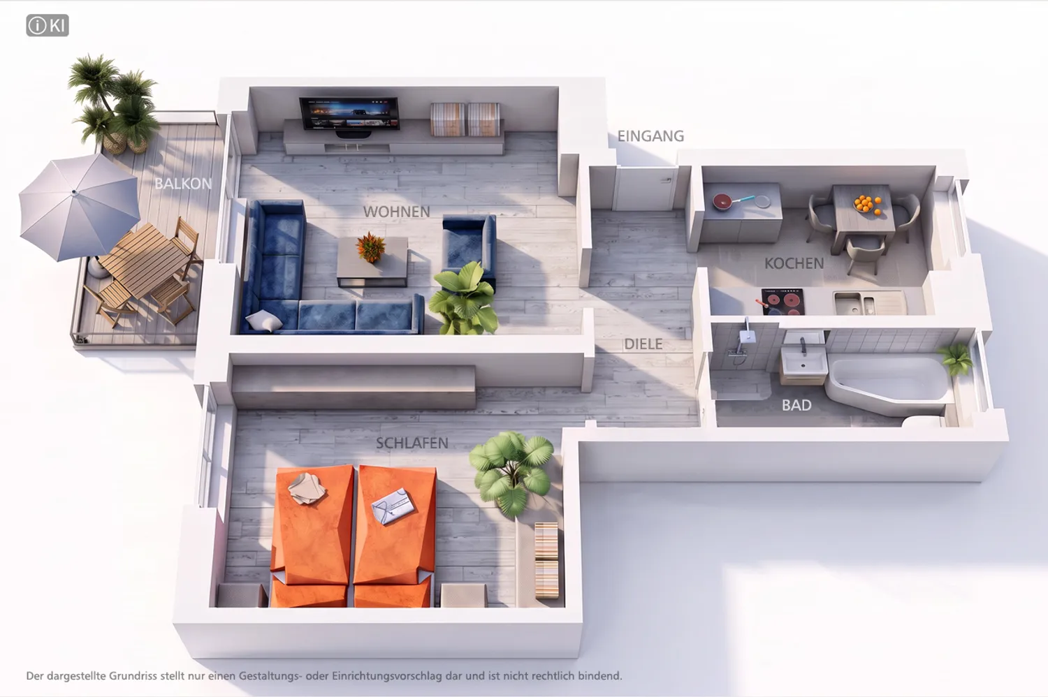2 Zimmer Wohnung mit 50 m² in Chemnitz – Bild 2