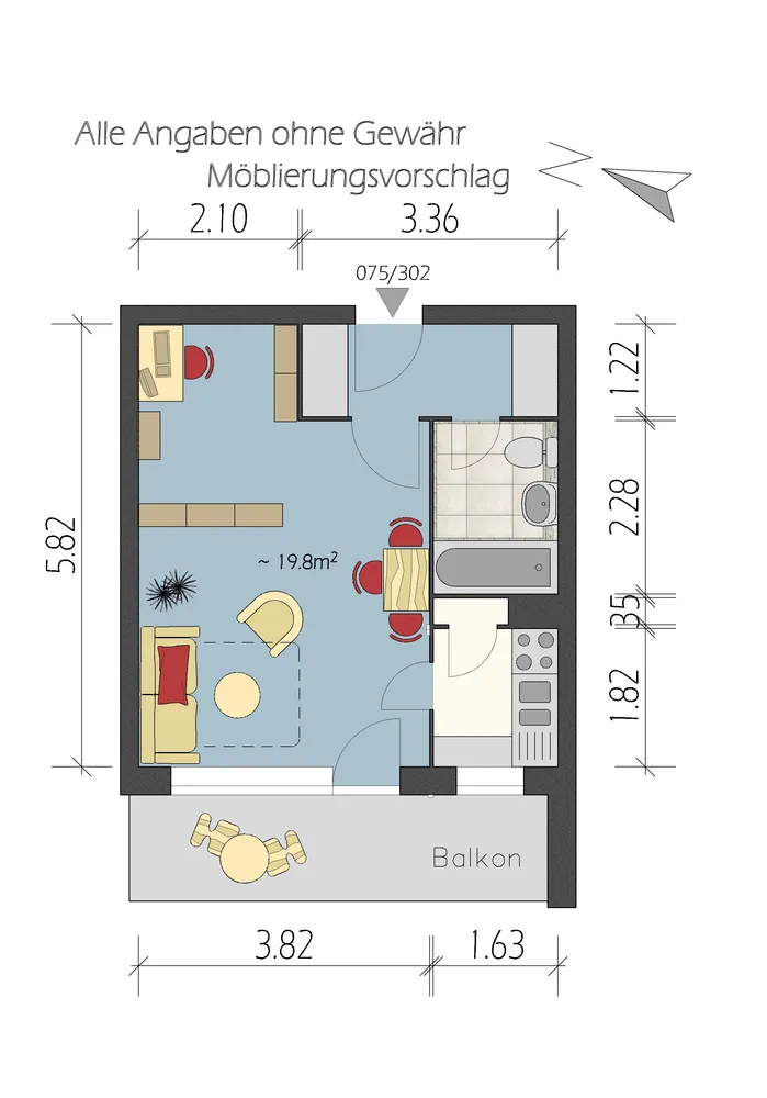 1 Zimmer Wohnung mit 34 m² in Hamburg – Bild 10