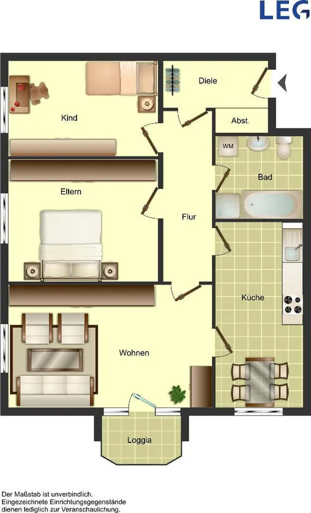3 Zimmer Wohnung mit 81 m² in Münster – Bild 2