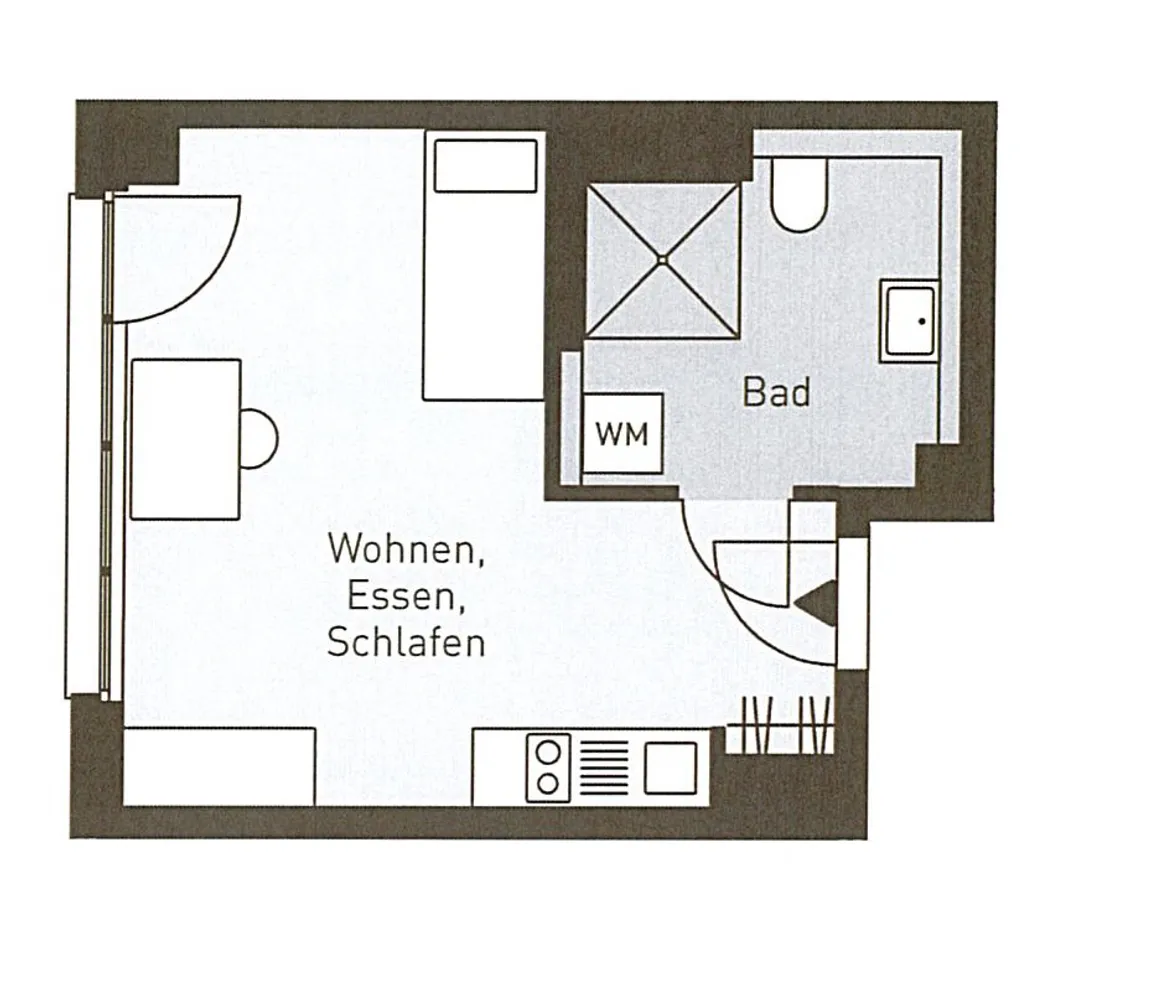 1 Zimmer Wohnung mit 29 m² in Nürnberg – Bild 5
