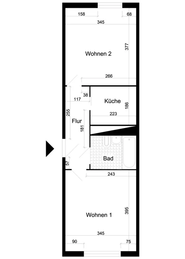 2 room apartment with 39 m² in Magdeburg – Photo 2