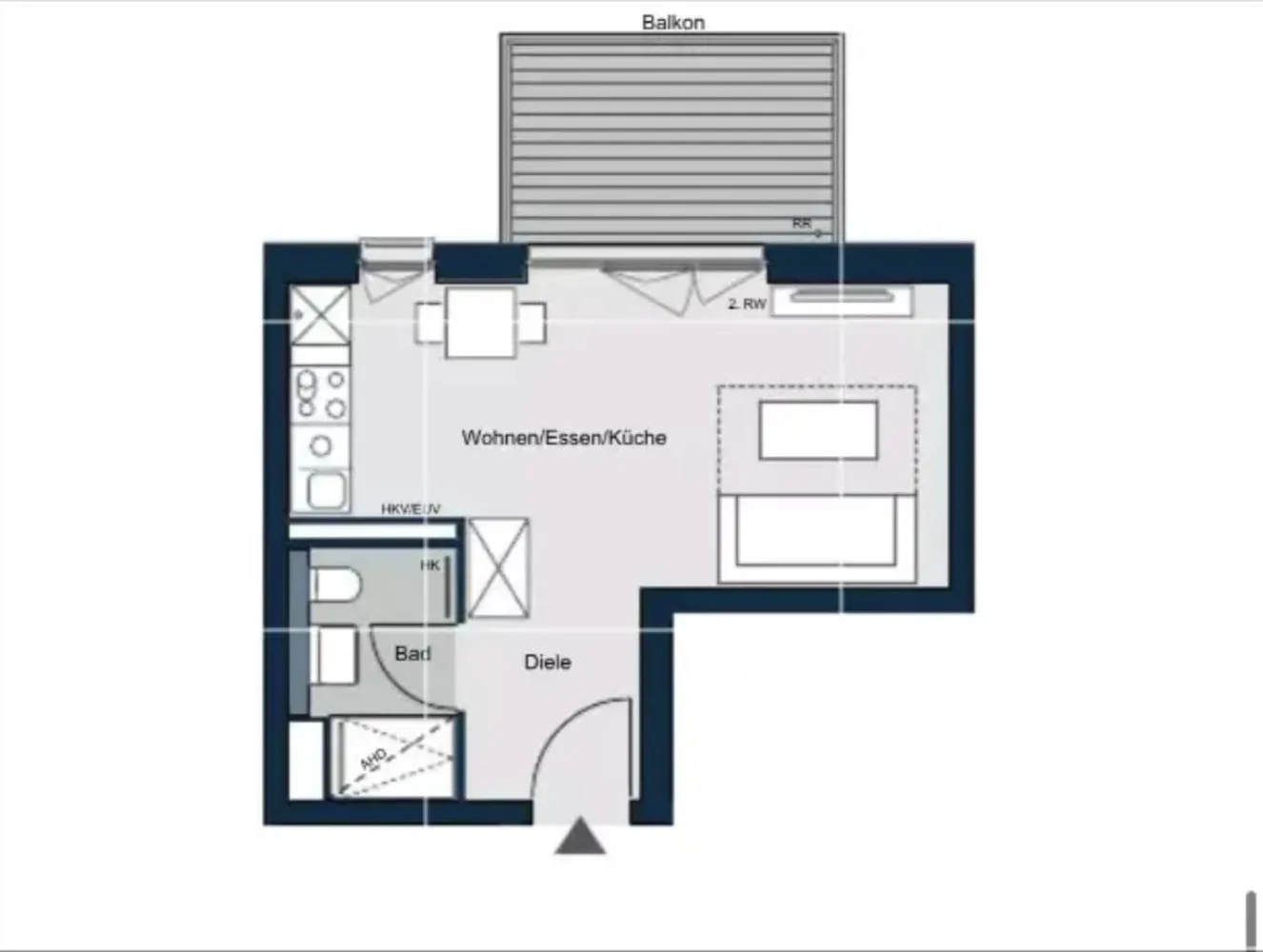 1 Zimmer Wohnung mit 31 m² in München – Bild 6