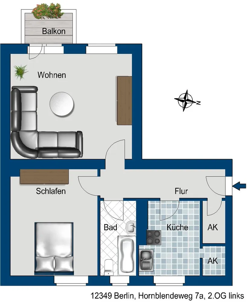 2 Zimmer Wohnung mit 58 m² in Berlin – Bild 2