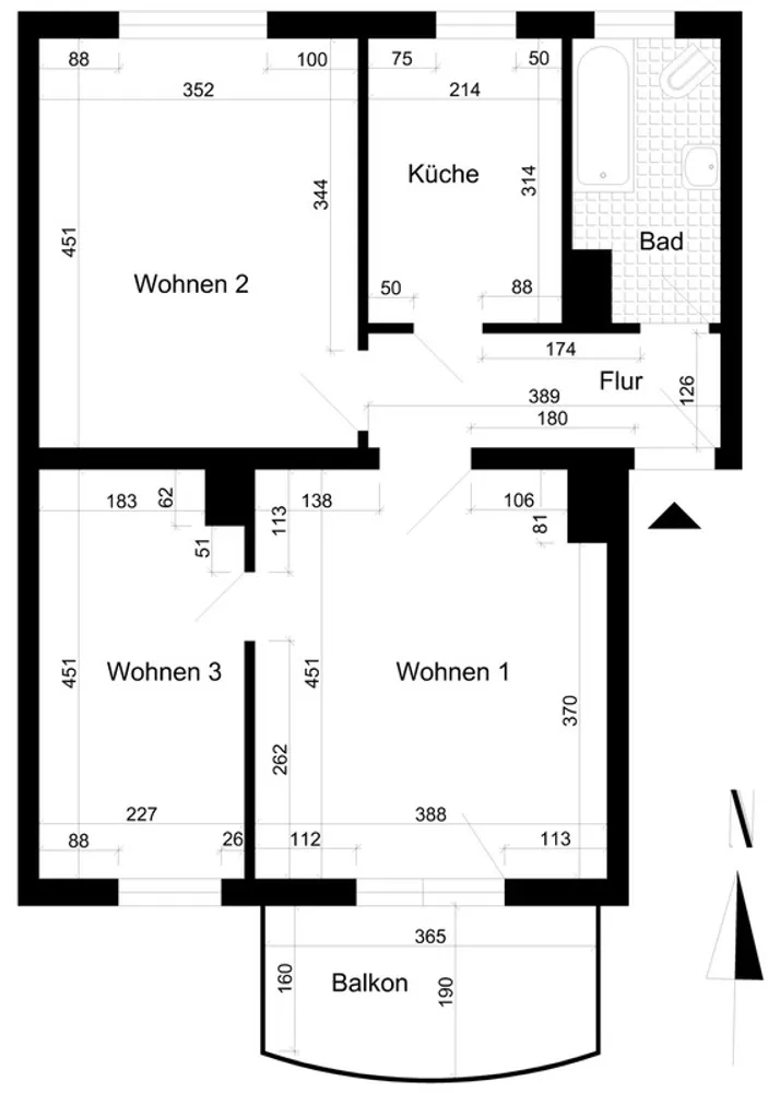 3 Zimmer Wohnung mit 58 m² in Magdeburg – Bild 4