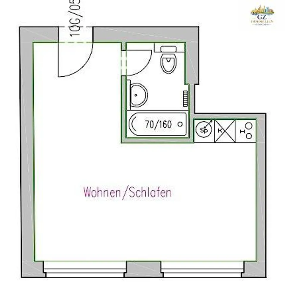 1 Zimmer Wohnung mit 27 m² in Dresden – Bild 2