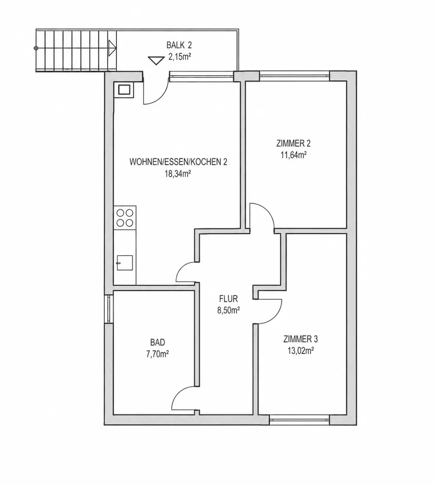 3 Zimmer Wohnung mit 62 m² in Ludwigshafen am Rhein – Bild 8